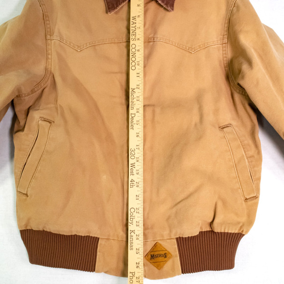 Muleskin By Carhartt Workwear Jacket Beige Men's Size M 100% Cotton Canvas - Picture 13 of 15
